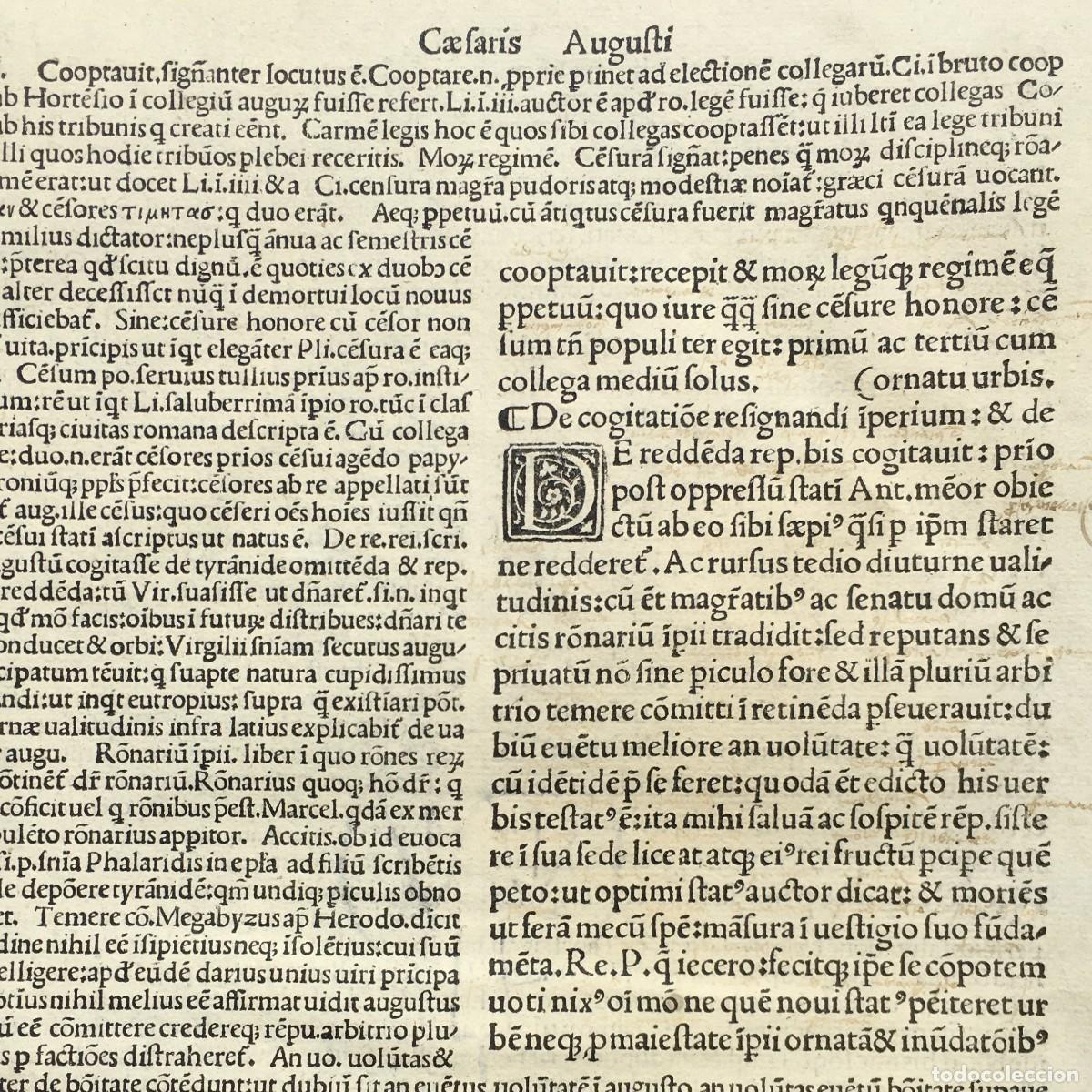 Libros antiguos: A&ntilde;o 1510 - Post incunable - Suetonio - Vitae Duodecim Caesarum - Filippo Pinci de Mantua
