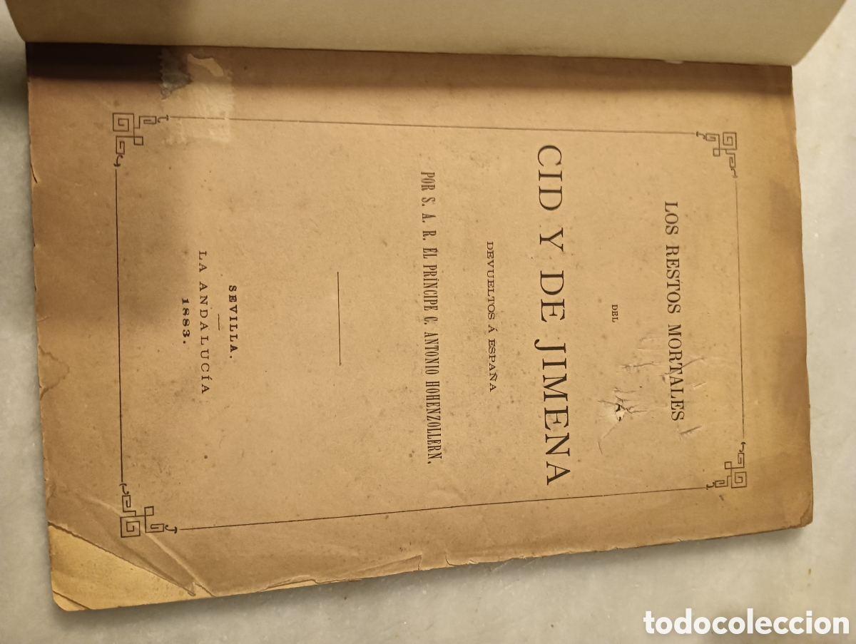 Libros antiguos: Los restos mortales del Cid y de Jimena devueltos a Espa&ntilde;a