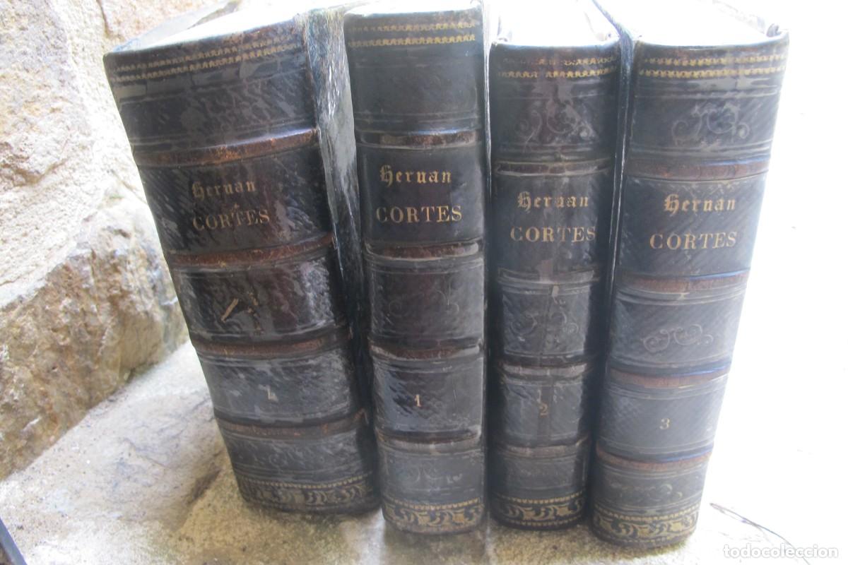 Libros antiguos: HERNAN CORTES. LAMARTINE CHATEAUBRIAND SOLIS 1868 COMPLETA TOMO I, II, III i IV