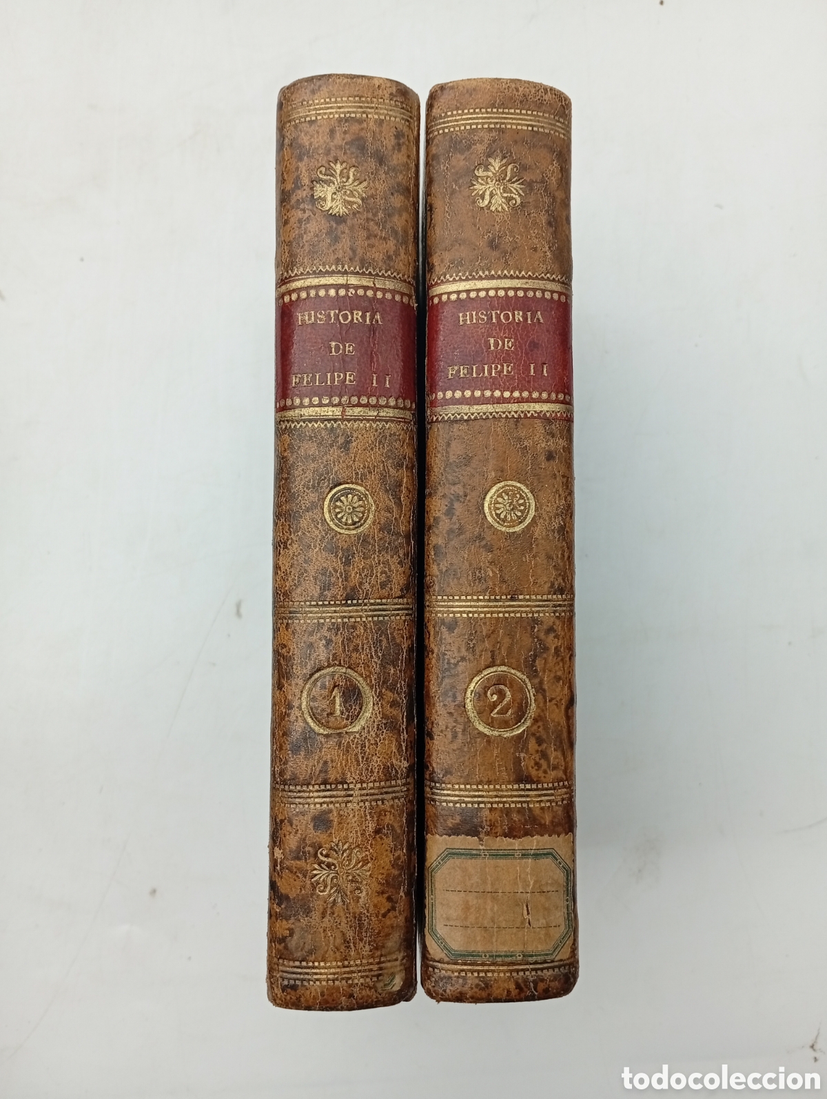 Libros antiguos: Historia de Felipe II a&ntilde;o 1822 obra completa en dos vol&uacute;menes