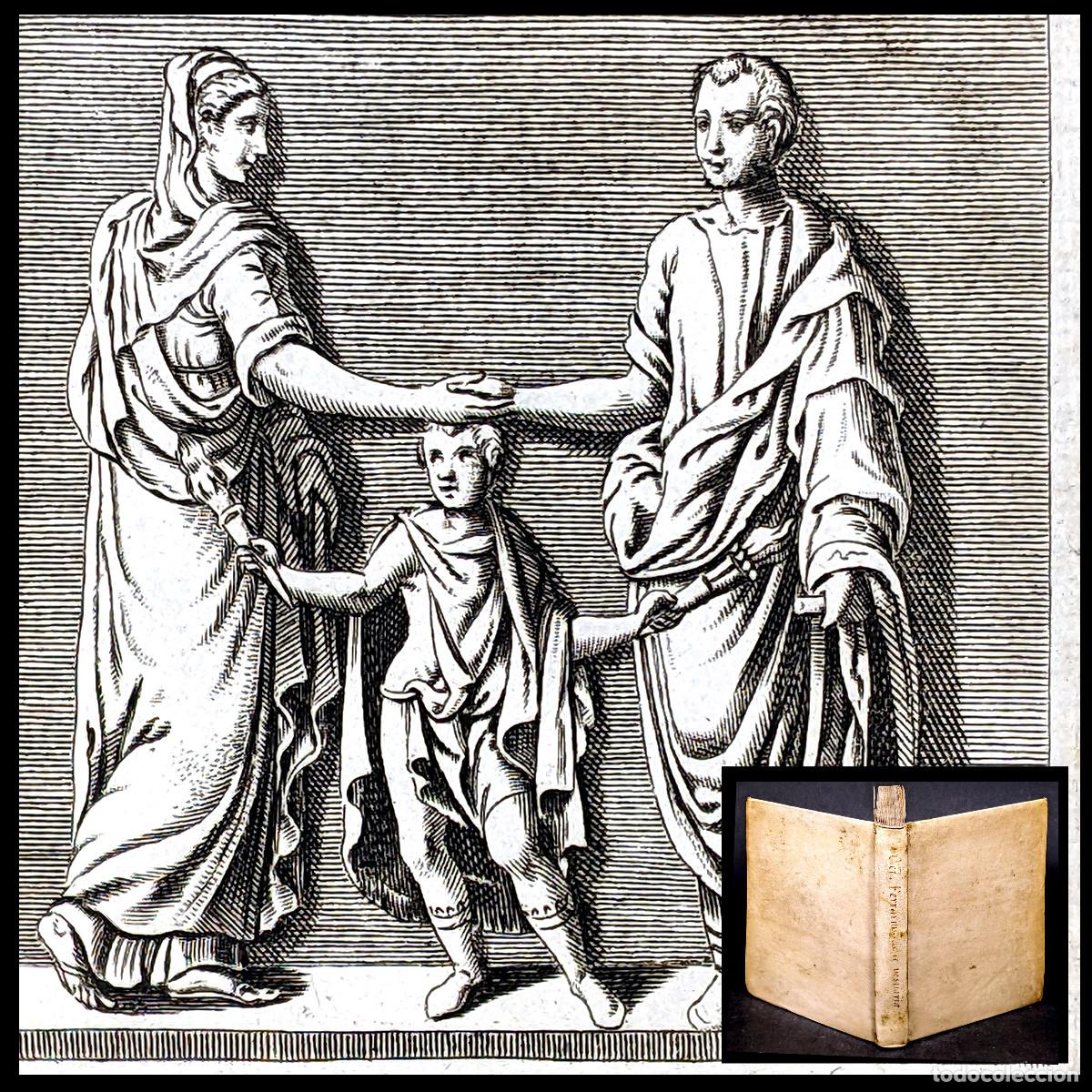 Old books: A&ntilde;o 1642 1&ordf; ED De re vestiaria Sobre la vestimenta de los antiguos romanos Grabados Pergamino