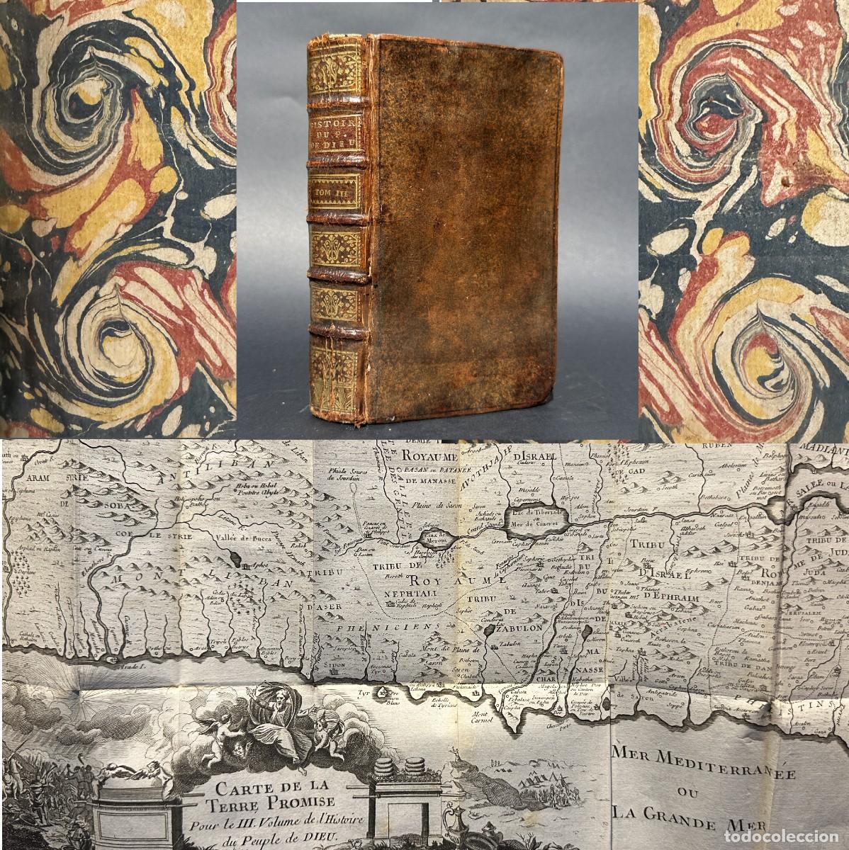 Libros antiguos: a&ntilde;o 1740 - HISTORIA DEL PUEBLO DE DIOS - MAPA DE TIERRA SANTA - PUEBLO HEBREO - JUDIOS