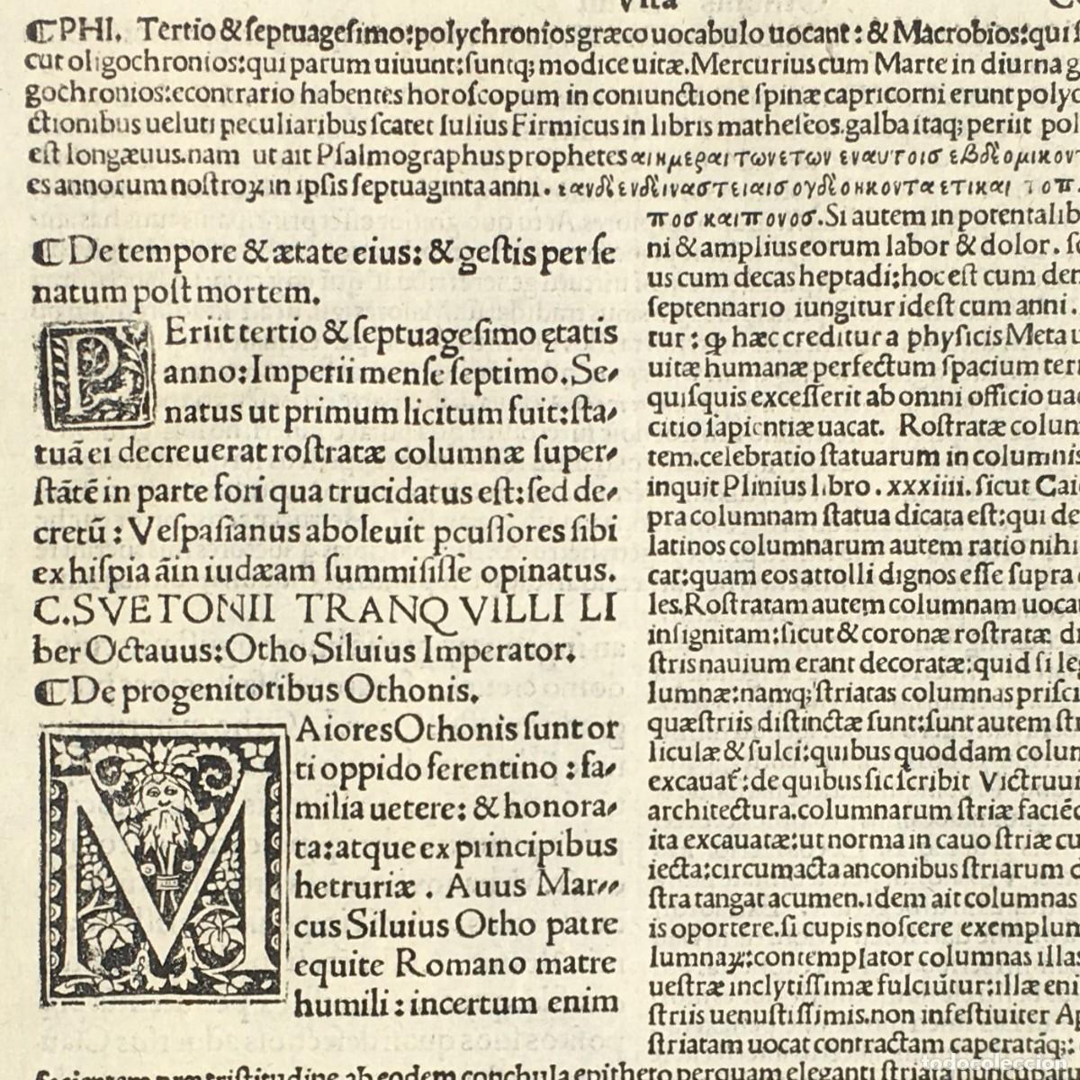 Libros antiguos: A&ntilde;o 1510 - Post incunable - Sutorio - Vitae Duodecim Caesarum - Filippo Pinci de Mantua