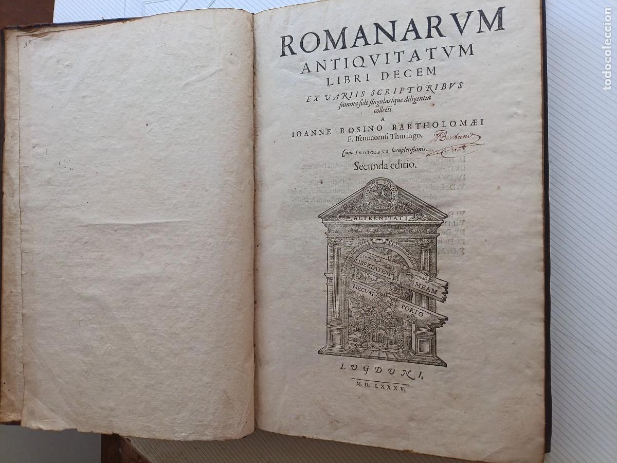 Libros antiguos: A&Ntilde;O 1585 - ROMANARUM ANTIQUITATUM - HISTORIA DE ROMA - EJERCITO - MITOLOGIA - GRABADOS