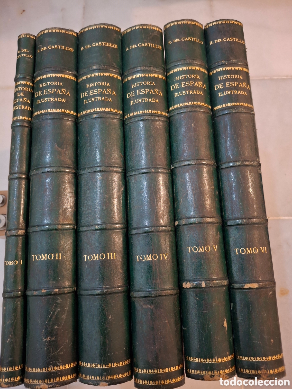 Libros antiguos: Historia de espa&ntilde;a ilustrada.por rafael del castillo.1871-1880.6 tomos.