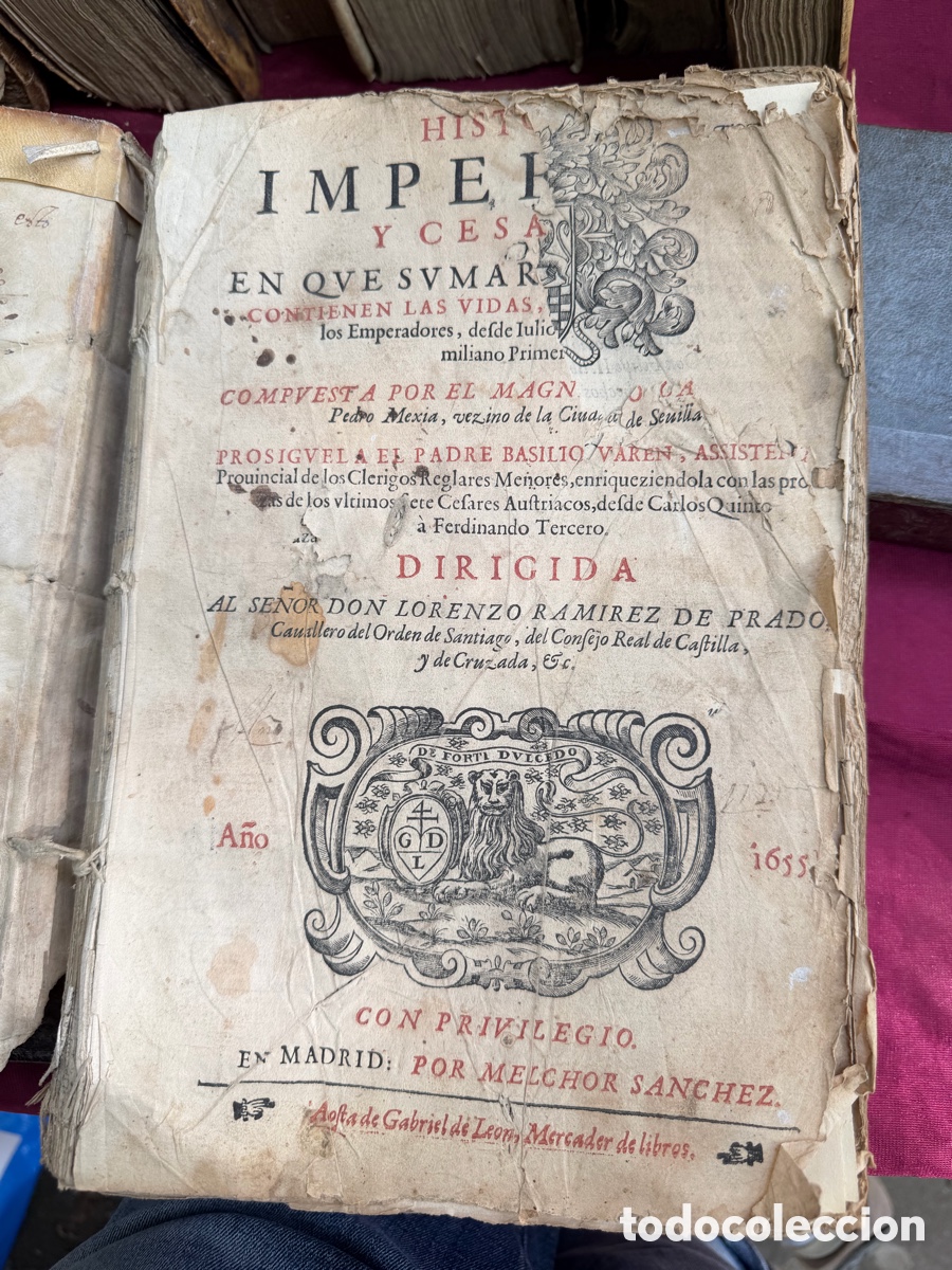 Libros antiguos: 1655 - PEDRO MEXIA - HISTORIA IMPERIAL Y CESAREA - 174 grabados de emperadores