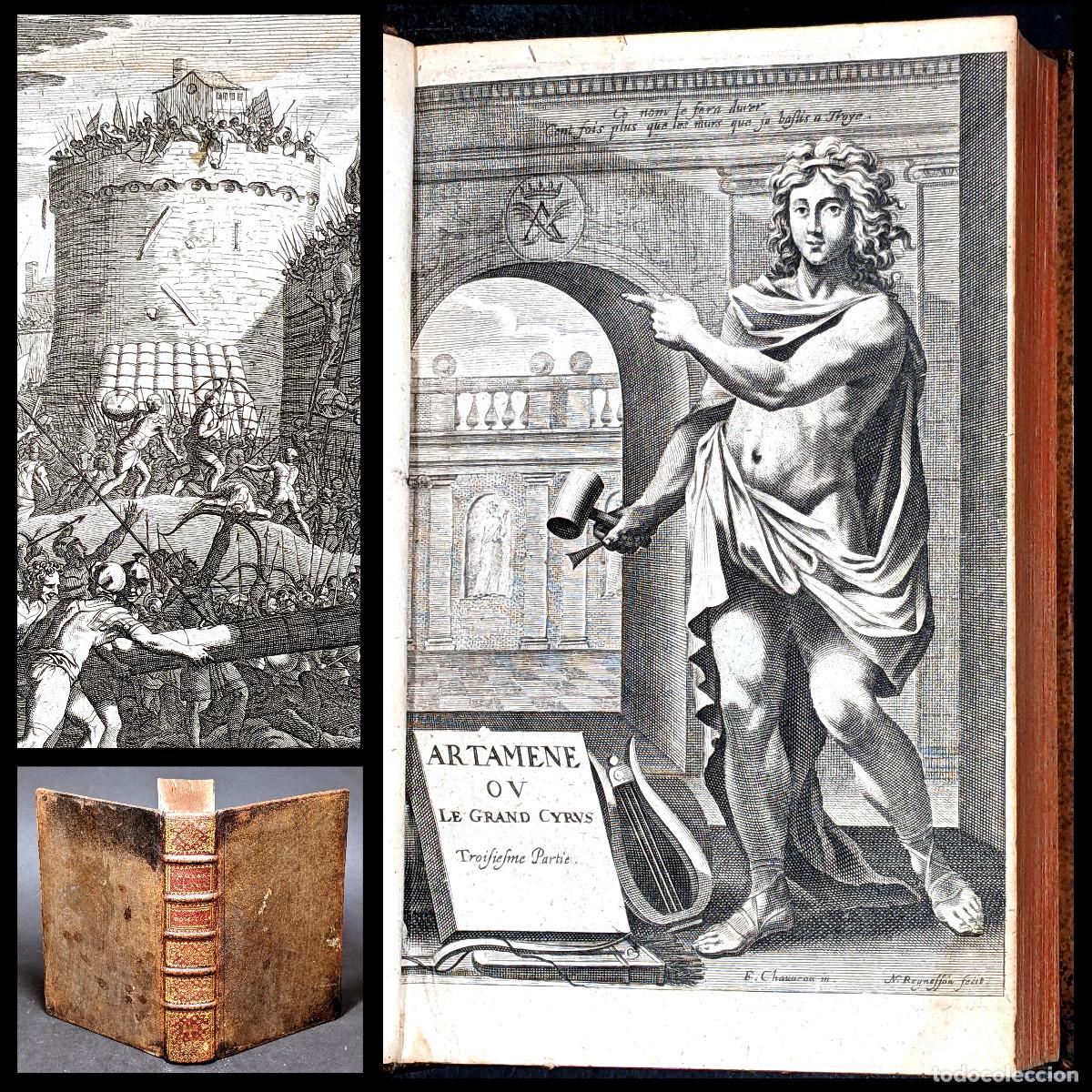 Antiquarische B&uuml;cher: A&ntilde;o 1654 1&ordf; ED El Gran Ciro de Persia de la escritora y erudita Madeleine de Scudery Grabados