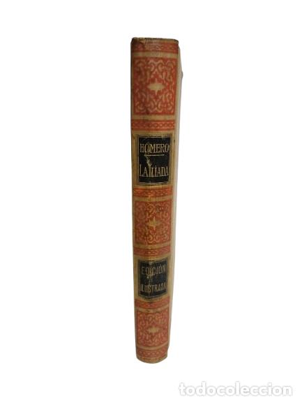 Antiquarische B&uuml;cher: Homero La Il&iacute;ada - Luis Segal&aacute; y Estalella - Ilustraciones de John Flaxman y Profesor A. J. Church