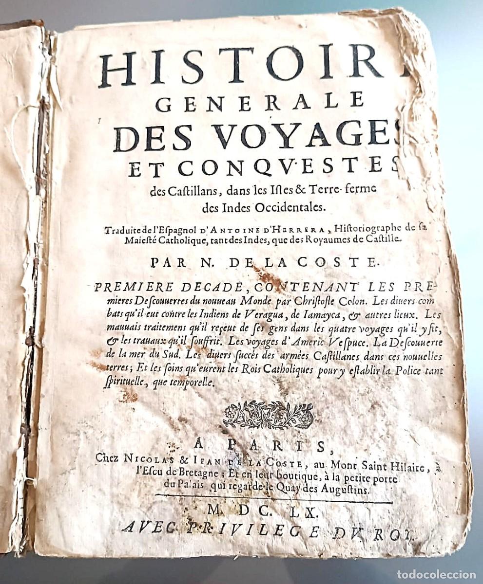 Old books: A&ntilde;o 1660. Historia de los Viajes y Conquistas de los Castellanos en las Indias Occidentales.