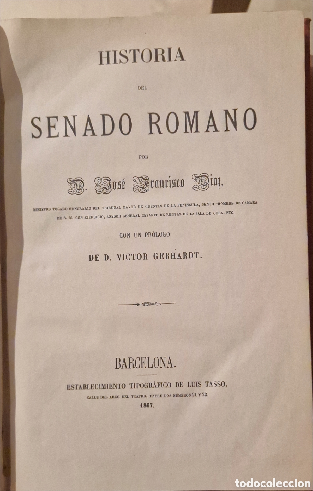 Libros antiguos: Historia del senado romano