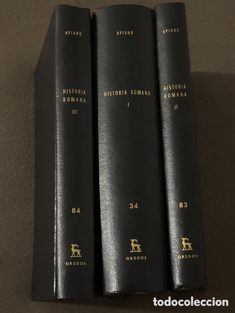 Libros antiguos: Historia Romana I, II, III. Apiano. Biblioteca cl&aacute;sica Gredos