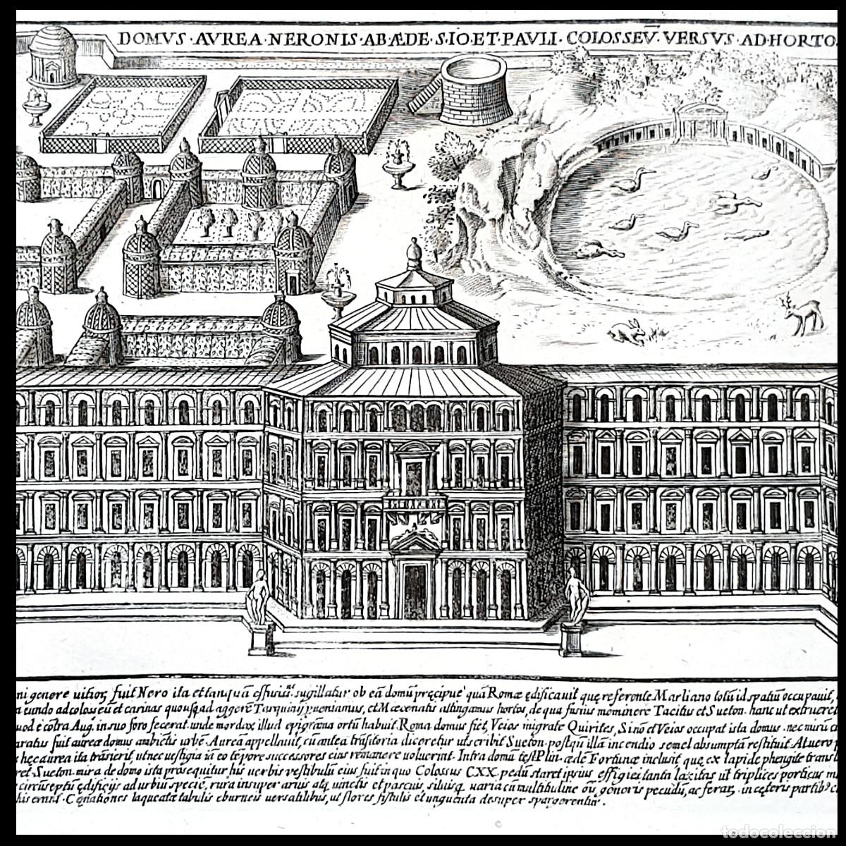 Libros antiguos: A&ntilde;o 1699 El palacio de Ner&oacute;n Domus Aurea Casa de Oro Romanae Magnitudinis Monumenta Grabado Roma