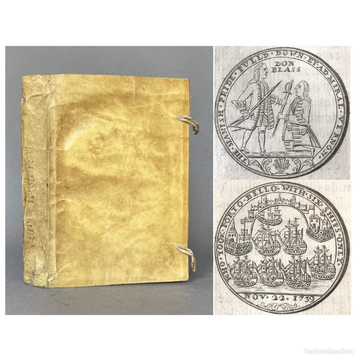 Libros antiguos: A&ntilde;o 1769 - Medalla de Blas de Lezo - Clave Historial - Historia de Espa&ntilde;a - Pergamino