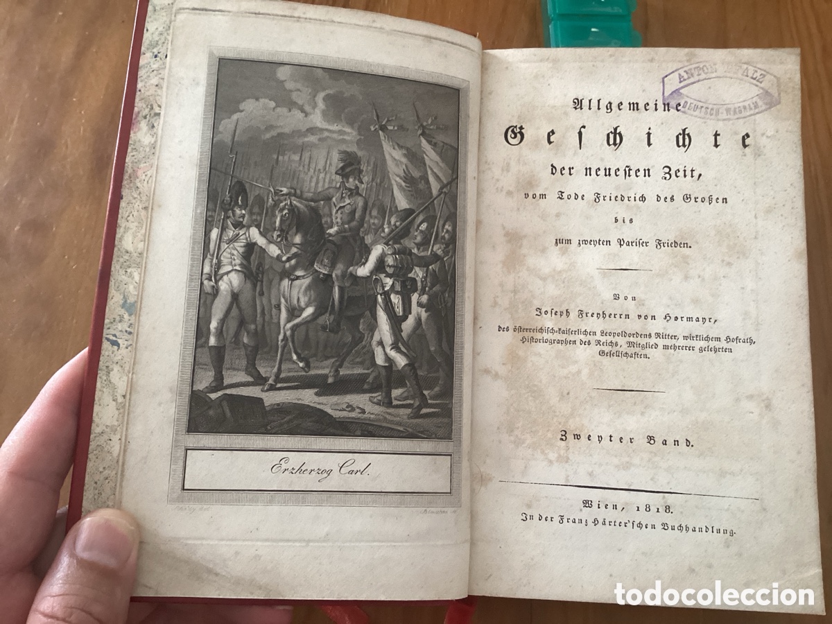 Libros antiguos: Libro Antiguo 1810. Allgemeine Geschichte. Hormayr. Lujo