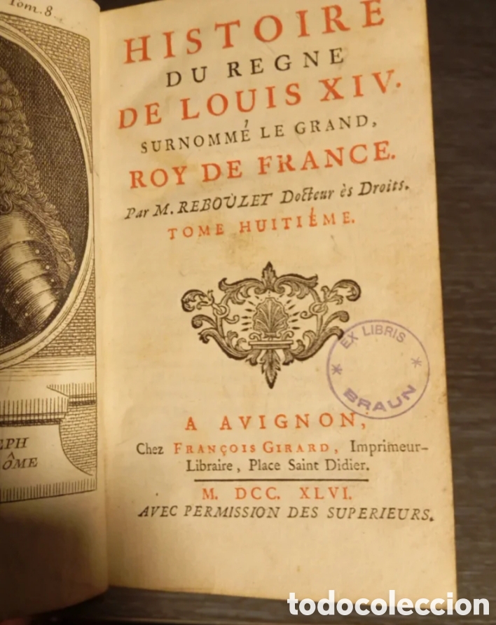 Libros antiguos: 1746 2 tomos Historia de Luis XIV. Reboulet