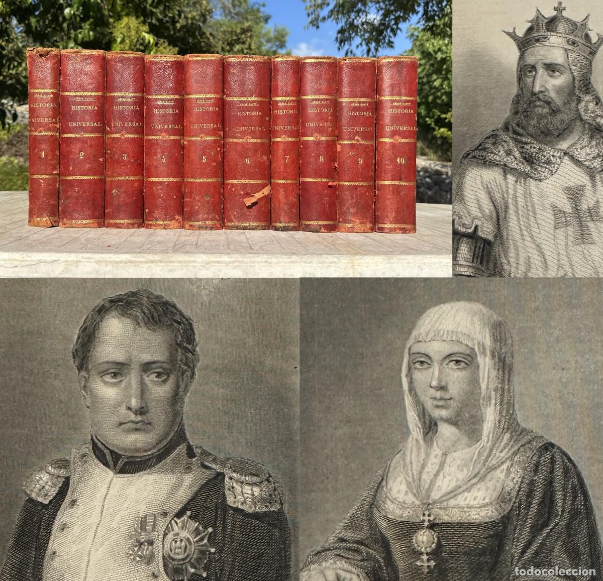 Libros antiguos: 1875 - HISTORIA UNIVERSAL - C&Eacute;SAR CANT&Uacute; - 10 TOMOS - ILUSTRADA - MAPAS - GASPAR Y ROIG