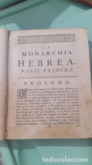 Libros antiguos: La Monarchia Hebrea 1746