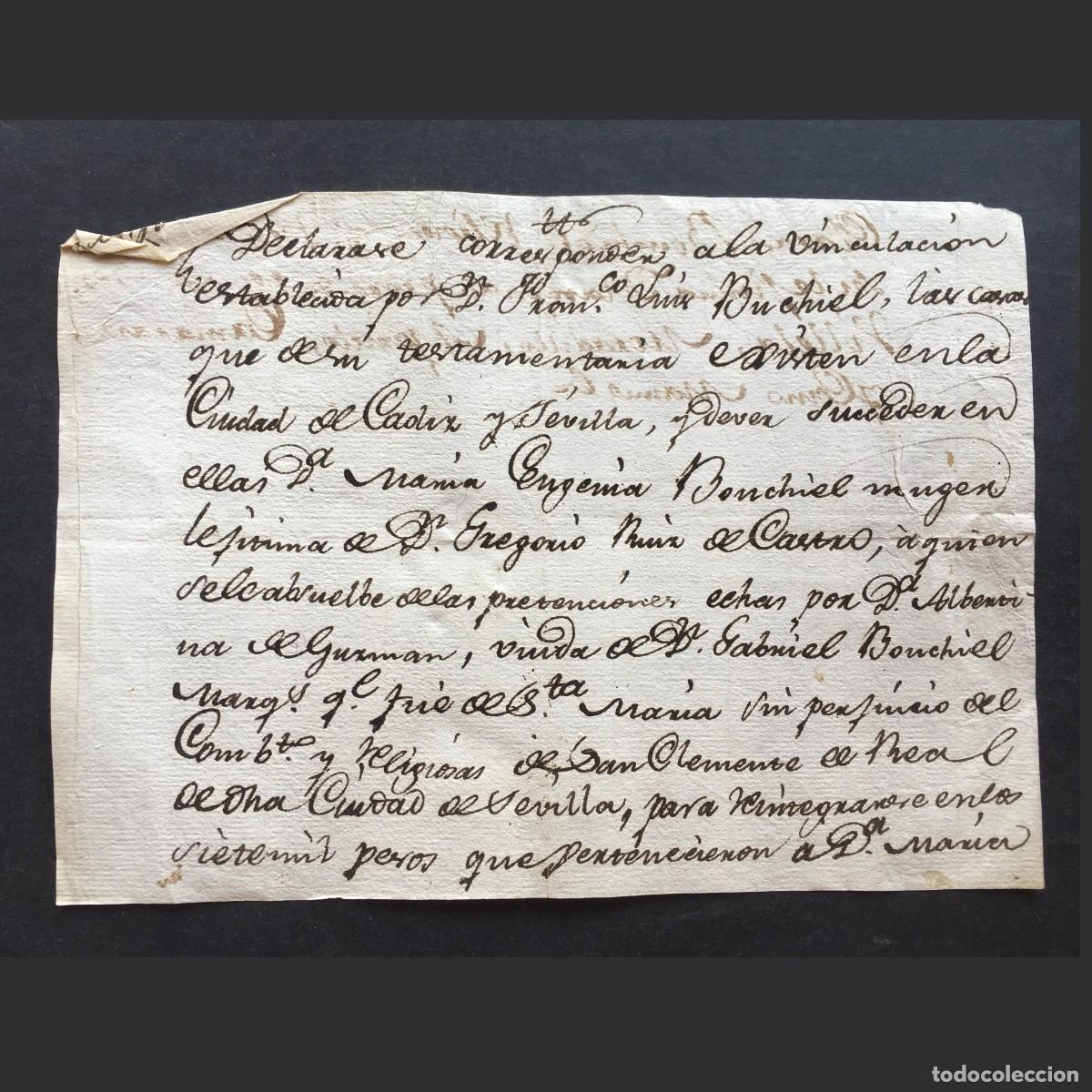 Libros antiguos: Siglo XVIII - C&aacute;diz - Sevilla - Manuscrito - Marquesado de Santa Mar&iacute;a