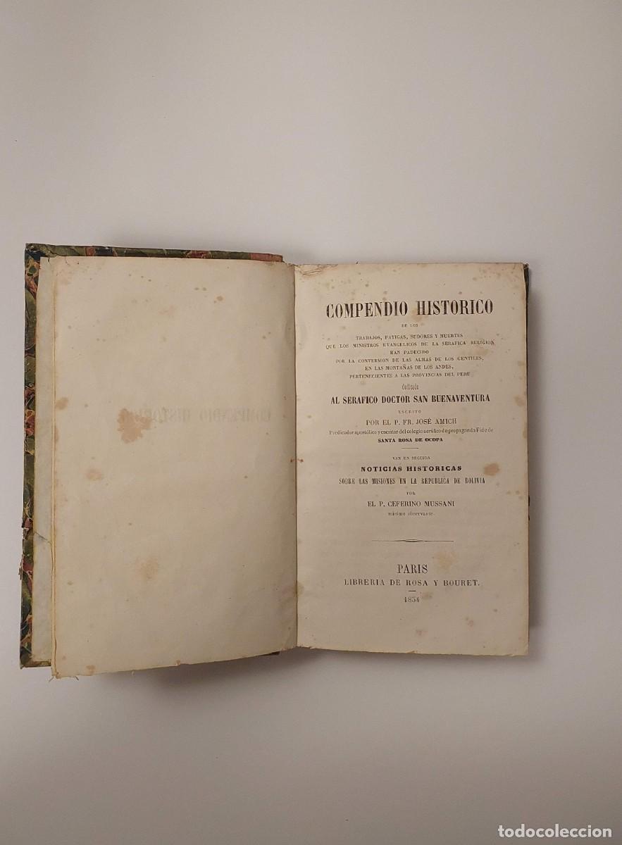 Libros antiguos: COMPENDIO HISTORICO DE LOS TRABAJOS, FATIGAS, SUDORES Y MUERTES QUE LOS MINISTROS [...] - AMICH JOS&Eacute;