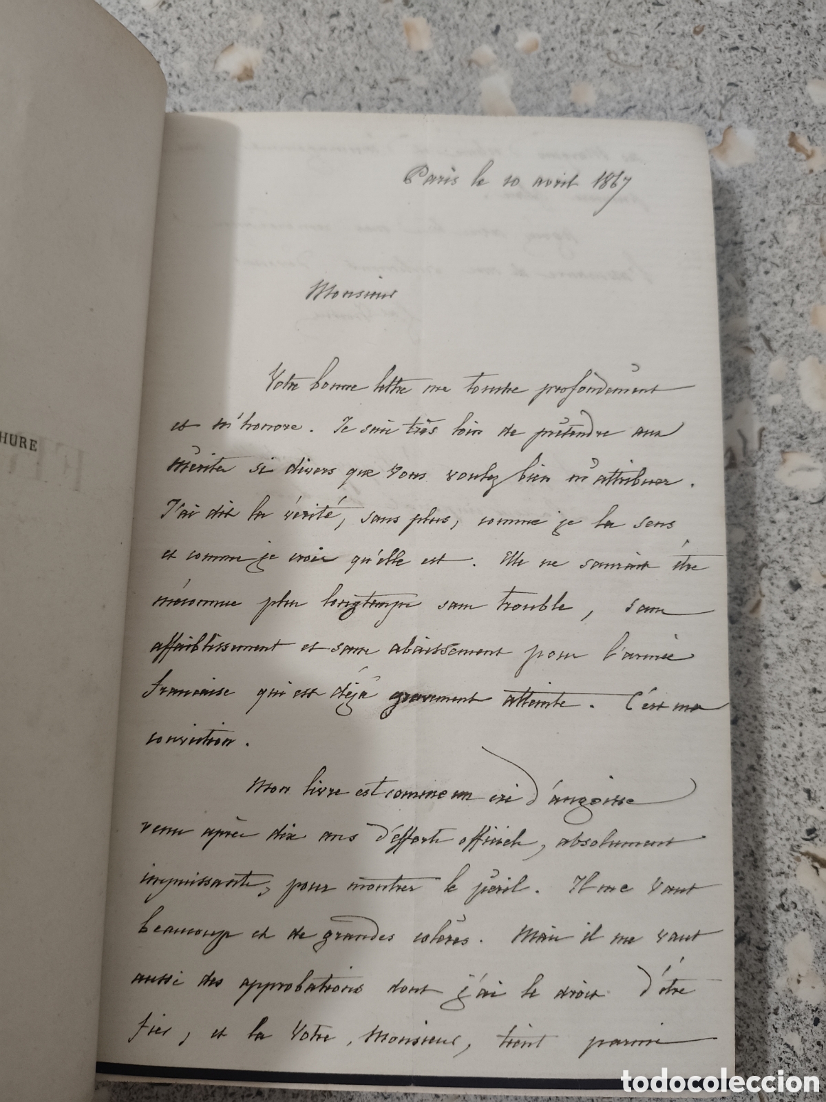 Libros antiguos: VOLUMEN FACTICIO 1867 - General Trochu + General Changarnier. CON CARTAS MANUSCRITAS ORIGINALES AS&Iacute;S