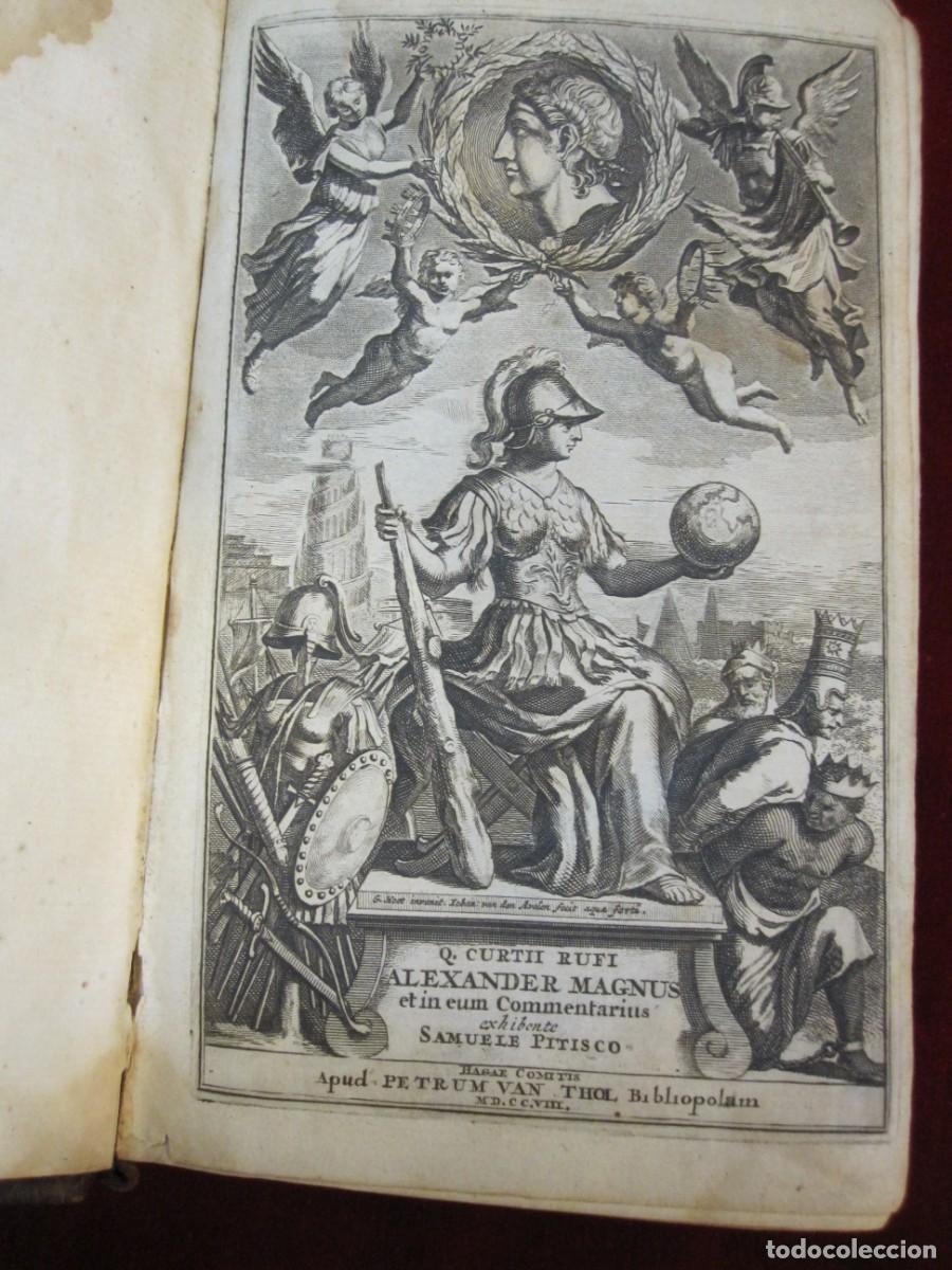Libros antiguos: QUINTO CURCIO RUFO VIDA DE ALEJANDRO MAGNO LA HAYA 1708
