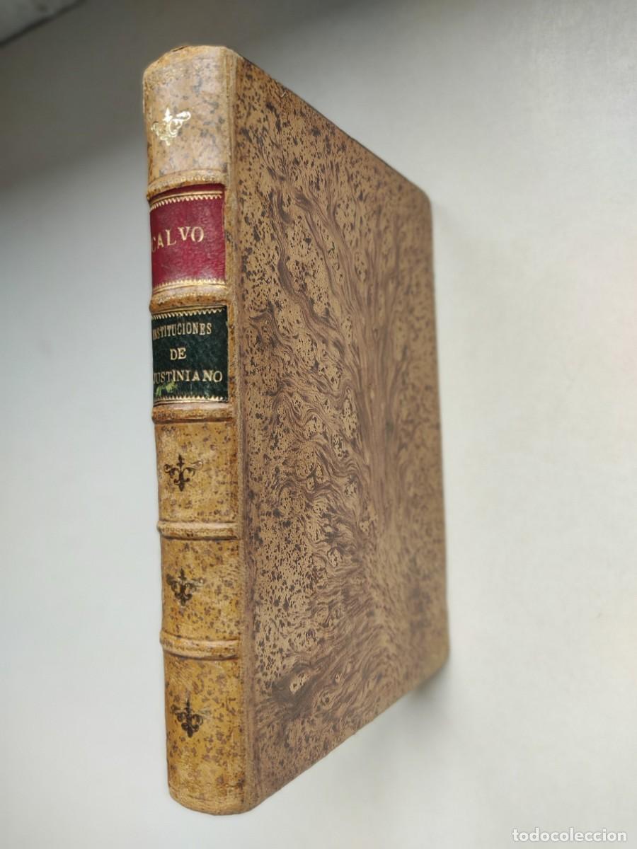 Libros antiguos: Imperatoris Iustiniani institutionum. Libri quatuor (1903)/ Justiniano . Encuadernaci&oacute;n plena piel