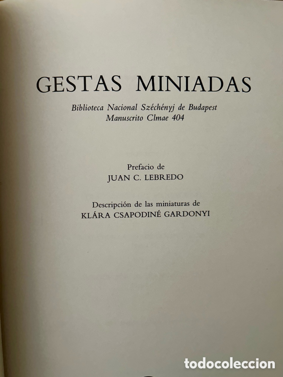 Libros antiguos: Facs&iacute;mil editorial Casariego &ldquo;Gestas Miniadas&rdquo; - Foto 3