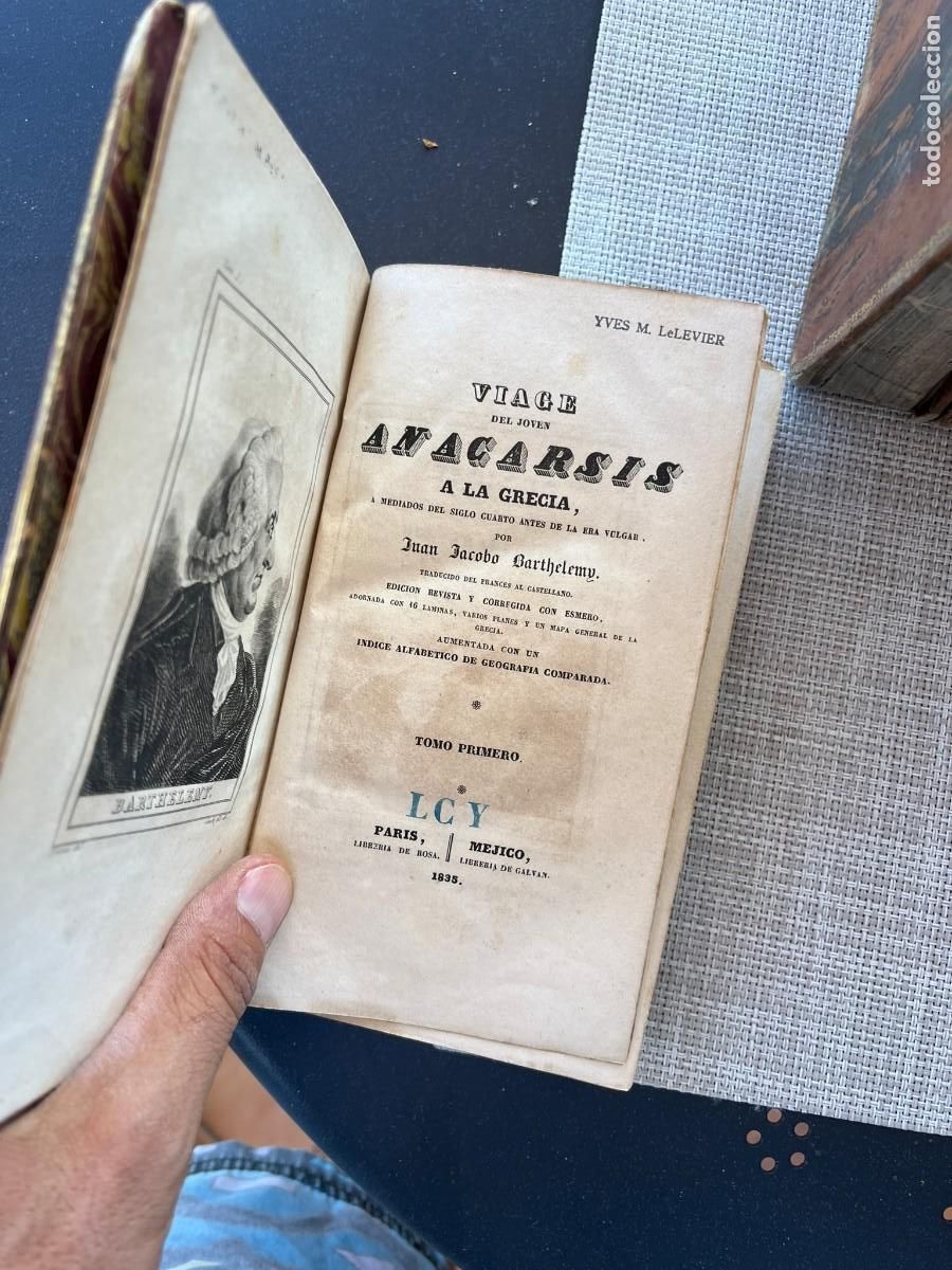 Libros antiguos: Viage del joven Anacarsis a la Grecia (7 tomos) - Jean-Jacques Barth&eacute;lemy -