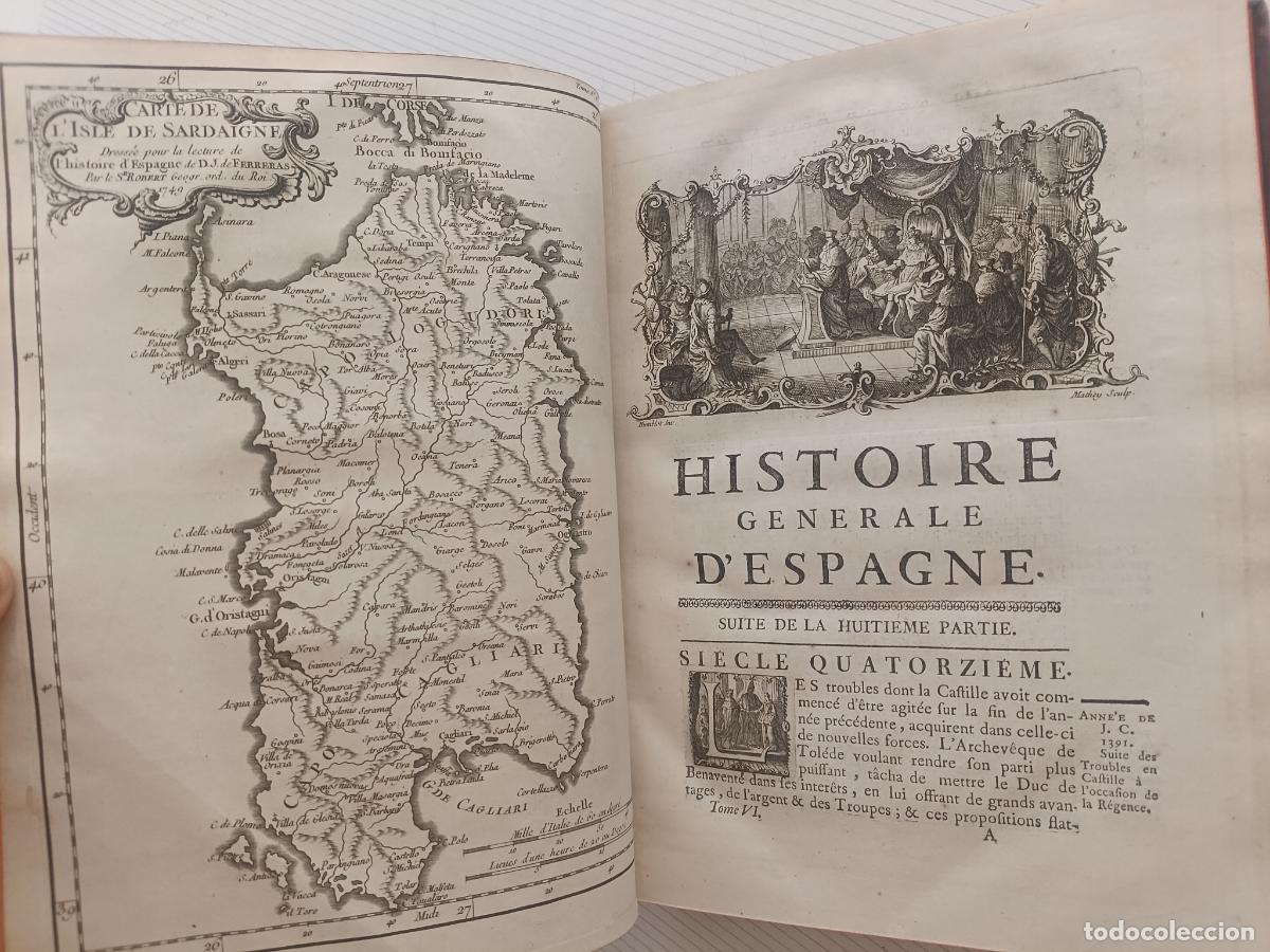 Libros antiguos: A&ntilde;o 1751 Reconquista - Historia de Espa&ntilde;a tomo VI- Ferreras Histoire d&rsquo;Espagne