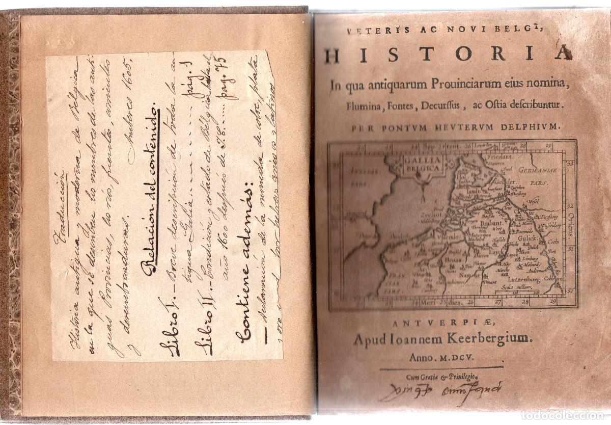 Libros antiguos: Veteris ac novi Belgi, historia. In quem antiquarum provinciarum eius nomina, Flumina, Fontes,