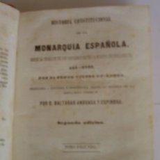 Libros antiguos: HISTORIA CONSTITUCIONAL DE LA MONARQUÍA ESPAÑOLA. TOMO II (VICTOR DU-HAMEL) AÑO 1848. JOYA!!. Lote 26545580