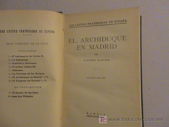 Libros antiguos: El arquiduque en Madrid - Foto 1