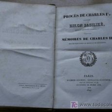 Libros antiguos: PROCÈS DE CHARLES I. EIKON BASILIKÈ, APOLOGIE ATTRIBUÉE À CHARLES I. . Lote 18017884
