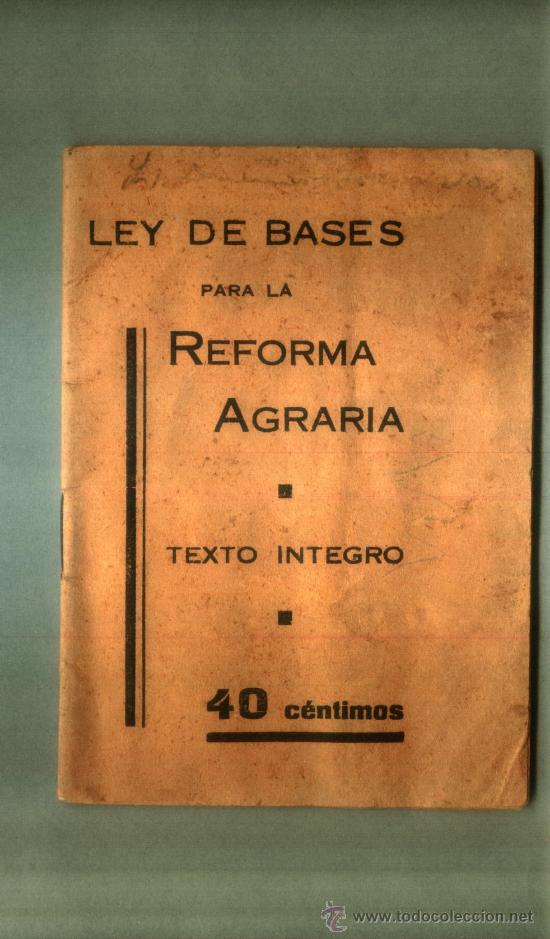 Reforma Agraria 1932 .texto Integro. Ii Republi - Comprar Libros ...