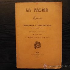 Libros antiguos: LA PALMA, SEMANARIO DE HISTORIA Y LITERATURA, 1891, QUADRADO, ALCOVER, PENYA, COSTA Y LLOBERA. Lote 37053710