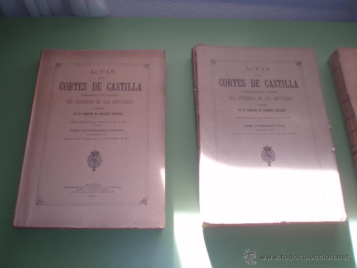Libros antiguos: Actas de las Cortes de Castilla, varios tomos - Foto 1
