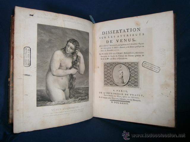Libros antiguos: 1775: Dissertation Sur Les Attributs De Venus - Foto 1