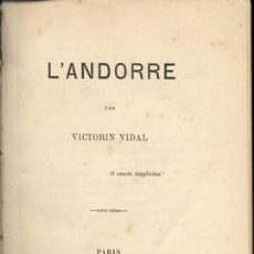 Libros antiguos: L'ANDORRE – AÑO 1866 - ANDORRA