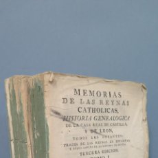 Libros antiguos: 1790.- MEMORIAS DE LAS REYNAS CATHOLICAS. FR. HENRIQUE FLOREZ. 2 TOMOS. ILUSTRADO CON GRABADOS. Lote 48622398
