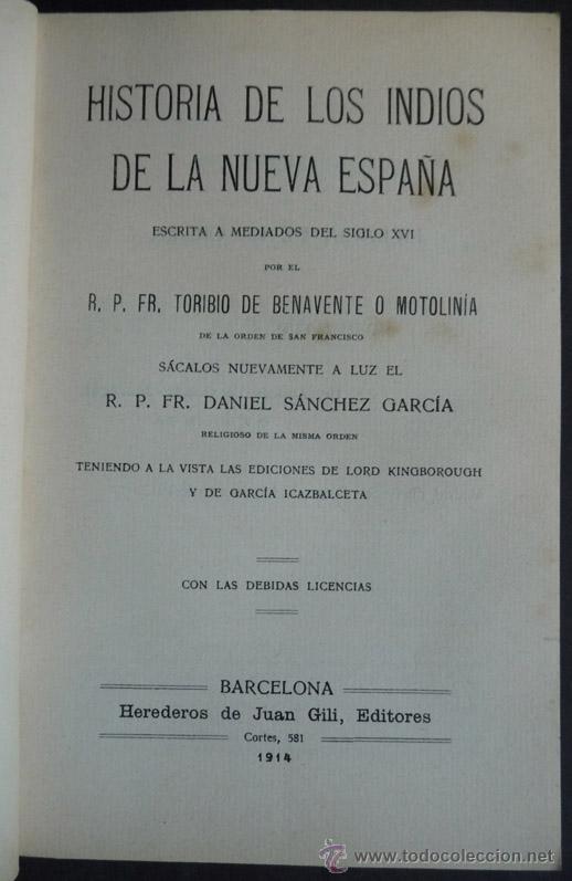 Libros antiguos: Historia de los Indios de la Nueva Espa&ntilde;a. - Foto 2