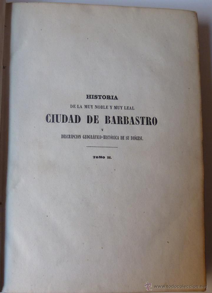 Libros antiguos: HISTORIA DE LA CIUDAD DE BARBASTRO. SATURNINO LÓPEZ NOVOA. DOS TOMOS. 1861. OBRA COMPLETA. - Foto 5 - 53724899