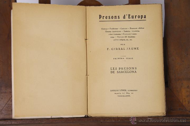 Antiquarische B&uuml;cher: 6721 - PRESONS D'EUROPA. F. GIRBAL JAUME. LIB. ANTONI L&Oacute;PEZ. S/F.