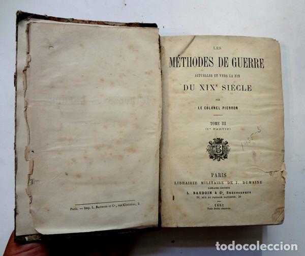 Libros antiguos: M&eacute;thodes de guerre du XIX si&egrave;cle (1881) - Foto 1