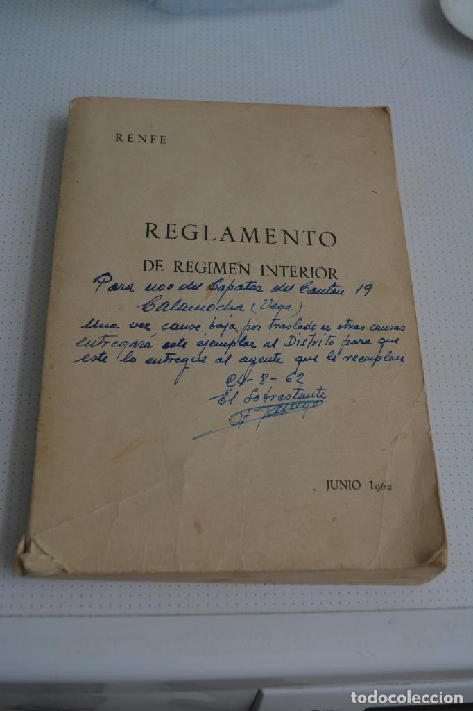 Libros antiguos: REGLAMENTO DE REGIMEN INTERNO RENFE.JUNIO 1962 - Foto 1