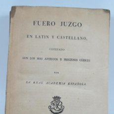 Libros antiguos: FUERO JUZGO, LATIN Y CASTELLANO, REAL ACADEMIA ESPAÑOLA, 1815, MADRID. 23X34CM. Lote 112407987