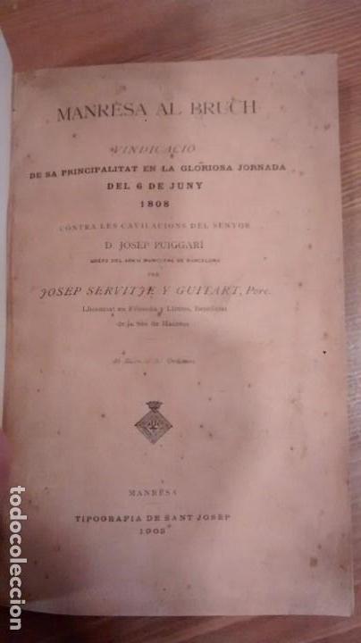Libros antiguos: Manresa al Bruch. 1903 - Foto 2