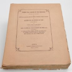 Libros antiguos: INDIA PORTUGUEZA, ORDEM DE SCIENCIAS MORAES, POLITICAS E BELLAS LETTRAS, 1848, JOSÉ DE LIMA, LISBOA
