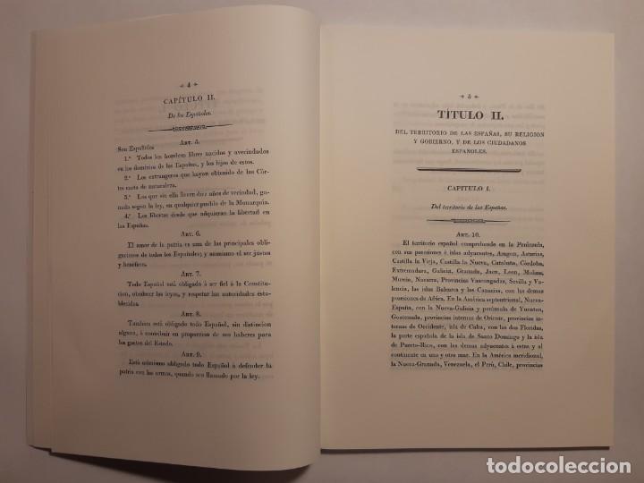Libros antiguos: Precioso facsímil de la CONSTITUCIÓN ESPAÑOLA de 1812 de Cádiz, La Pepa, de 27.5 x 38 cm. España - Foto 2 - 303585763