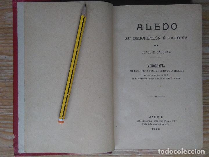 Libro Aledo Su Descripcion E Historia Ano 1901 Comprar Libros Antiguos De Historia Moderna En Todocoleccion