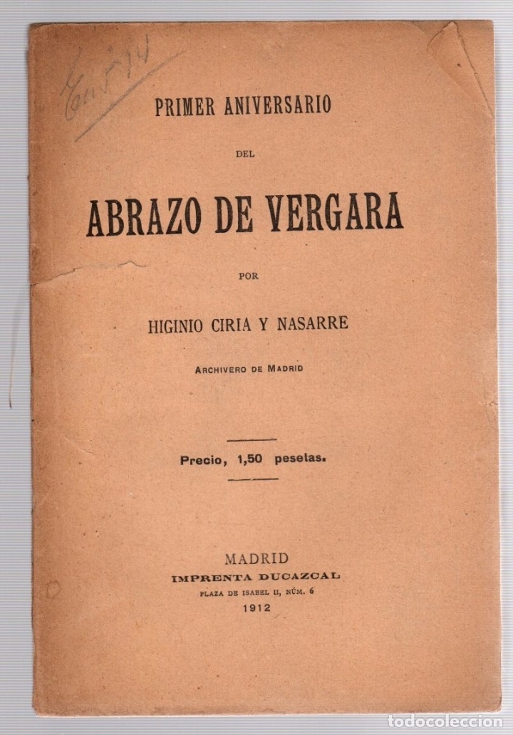 Primer Aniversario Del Abrazo De Vergara. Higin - Comprar Libros ...